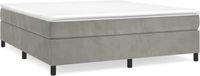 vidaXL Boxspring bed 200x200 cm fluweel lichtgrijs