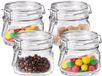 Bormioli Rocco 4x Weckpotten/inmaakpotten met klepdeksel en beugelsluiting 500 ml - Transparant Glas - Rond - 10.6 cm
