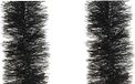 Decoris Kaemingk B.V. Kerstslingers - 6x stuks - zwart - folie - 10 x 270 cm - guirlande - kerstboom decoratie
