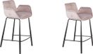 Zuiver Brit Tabouret Rose - Set de 2