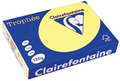 Clairefontaine Trophée Pastel A4 citroengeel 120 g 250 vel