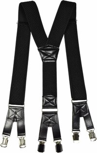 Fako Fashion® Bretels - Breed - Heavy Duty - XL - 120cm - Zwart