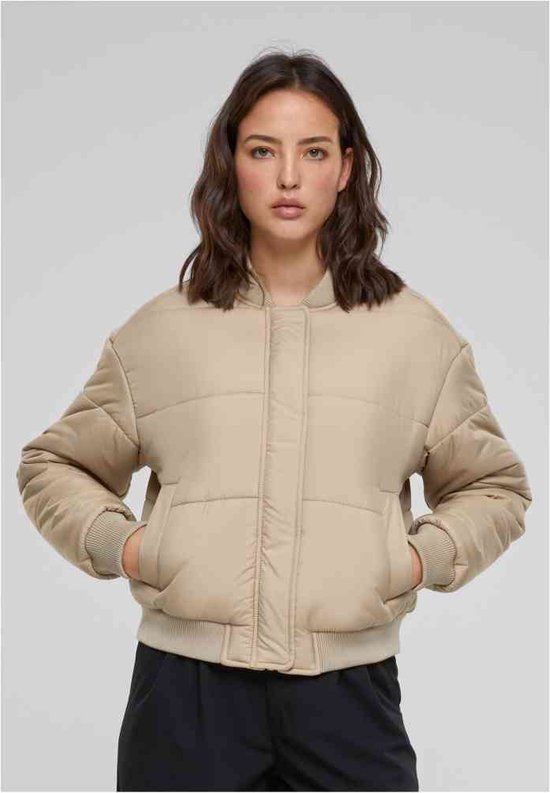 Urban Classics Ladies Puffer Blouson - Beige - 3XL