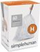 Simplehuman Afvalzak Code H - Kunststof - 30-35 liter - Pak van 3x20 Stuks - Transparant