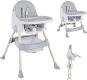OFMOTRA Chaise haute 3 en 1 - Gris