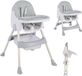 OFMOTRA Chaise haute 3 en 1 - Gris