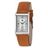 Lip T24 Churchill Herenhorloge Analoog Leer Zilverkleurig/Bruin