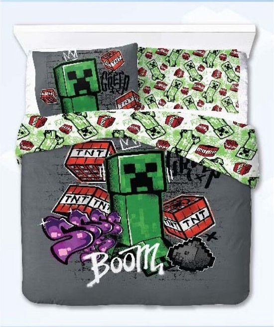 Minecraft Dekbedovertrek 240 x 220 cm - Boom 63 X 63 Cm - Polyester