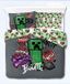 Oeko-Tex Minecraft Dekbedovertrek Lits-jumeaux 240x220 cm - Grijs - Polyester - 2 Kussenslopen