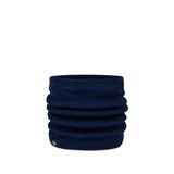Buff Gebreide en fleece nekwarmer voor jongens en meisjes, extreem koud, praktisch, veelzijdig, modieus, warmte-isolerend, comfortabel, één maat, donkerblauw