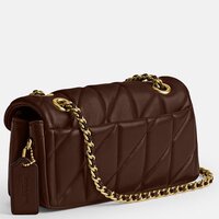 Coach Quilted Tabby 20 Crossbody Bag - Brown Leather - Women's