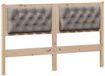 vidaXL Hoofdbord Bruin en taupe Massief grenenhout 150 cm