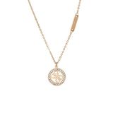 Guess Dames Guess stalen roseplated ketting hanger 4g logo - Staal - Ketting - Cadeau - 47 cm - Rosékleurig