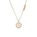 Guess Dames Guess stalen roseplated ketting hanger 4g logo - Staal - Ketting - Cadeau - 47 cm - Rosékleurig