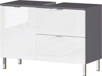 Germania 8530-569 GW-Mauresa Wastafelonderkast, grafiet/wit, hoogglans, 80 x 56 x 34 cm
