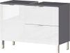 Germania 8530-569 GW-Mauresa Wastafelonderkast, grafiet/wit, hoogglans, 80 x 56 x 34 cm