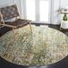 Safavieh Hedendaags tapijt voor woonkamer, eetkamer, slaapkamer, Madison-collectie, laagpolig, groen en turquoise, 91 x 91 cm