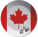 Merkloos / Sans marque Canada vlag thema wegwerp bordjes - 16x stuks - Dia 23 cm
