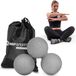 Hop-Sport – Massageballen set – Siliconen – 63 mm – Grijs – Met draagtas – Voor zelfmassage en spierherstel