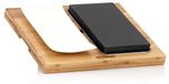 Lava stone set with wooden shelf and stainless steel bowl