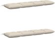 vidaXL Coussin de banc VIANEN 2 pièces 100% Polyester Blanc 160 x 40 x 12 cm
