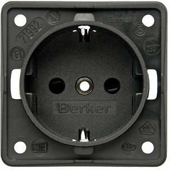 Hager Berker Integro Wandstopcontact - Antraciet - 941852505