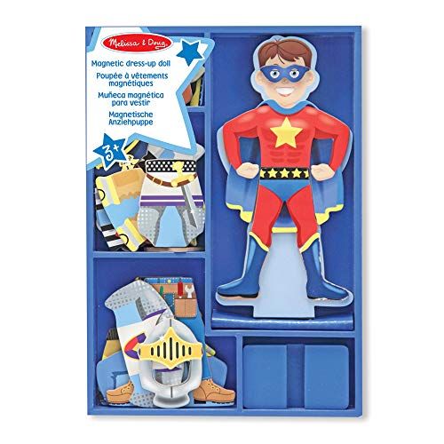 MELISSA & DOUG Magnetische aankleedpop van hout - Billy (28 delen)