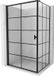 Mexen Mist-B cabine de douche, charnière gauche, 80 x 70 cm, grille noire, noir