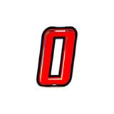 4R Quattroerre.it 13260 startnummer 0 stickers voor motorfietsen, rood, 10 x 6,5 cm