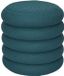 Home Deco Factory Poef/krukje Freya - stof - petrol blauw - met opbergruimte - D37 x H44 cm