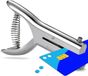 Merkloos / Sans marque 6 mm Perforator Papier Perforator, Draagbare Enkele Gat Perforator Papier Perforatietang Ponstang Papier Binding Ponsgereedschap Voor Papieren Kaart Pvc-kaart