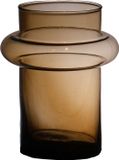 Hakbijl Glass Vaas Luna - transparant amber - eco glas - 15 x 20 cm - cilinder vaas