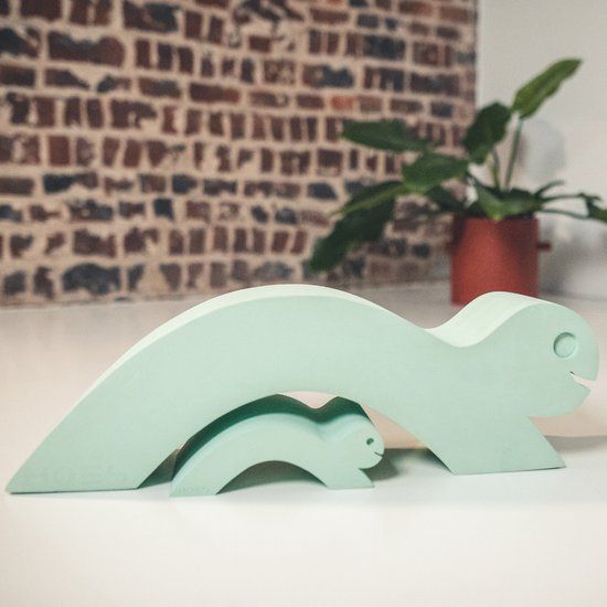 MOES Turtle - Mintgroen - Stimuleert Creativiteit en Motoriek - 62 cm