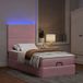 Prolenta Maison Exclusive - Ottomaans bedframe met matrassen, roze, 100x200 cm, fluweel