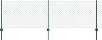 vidaXL Gaashekwerk met paal - 10 x 0,8 m - PVC-Coated Staal - Groen - Mesh