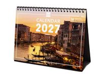 Finocam International Desktop Calendar 2027 | Venice Images | Monthly calendar. Planning, Organisation, Time Management & Productivity