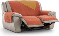ECOMMERC3 Relaxstoelhoes, 2x2 gewatteerd en omkeerbaar, verstelbaar, roestrood
