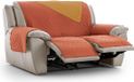 ECOMMERC3 Relaxstoelhoes, 2x2 gewatteerd en omkeerbaar, verstelbaar, roestrood
