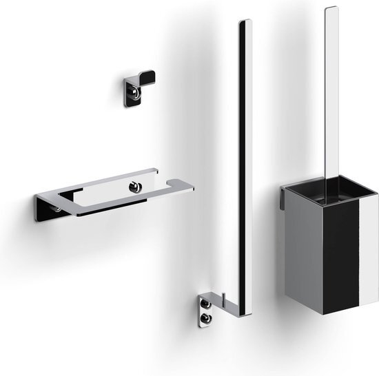 Clou Fold toilet accessoireset, rvs geborsteld