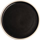 Olympia Canvas Platte Ronde Borden Zwart 25cm 6 Stuks