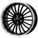 Brock B24GP zwart hoorn-gepolijst 10,5x20 ET35 5.00x112.00 hub Hole 66.60 mm - aluminium velgen