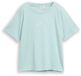 Tom Tailor T-shirt en Coton - Taille S - bleu vert clair