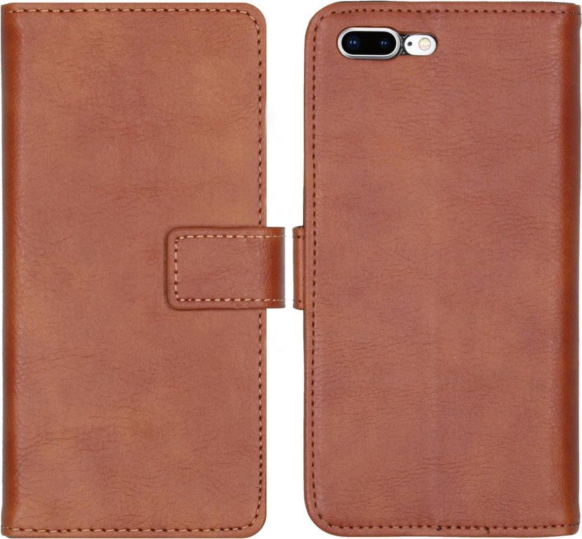 imoshion Luxe Booktype iPhone 8 Plus / 7 Plus hoesje - Bruin - Kunstleer