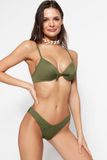 Trendyol Vrouwen Balkon Kaki balconette push-up bikinitop TBESS20BU0237