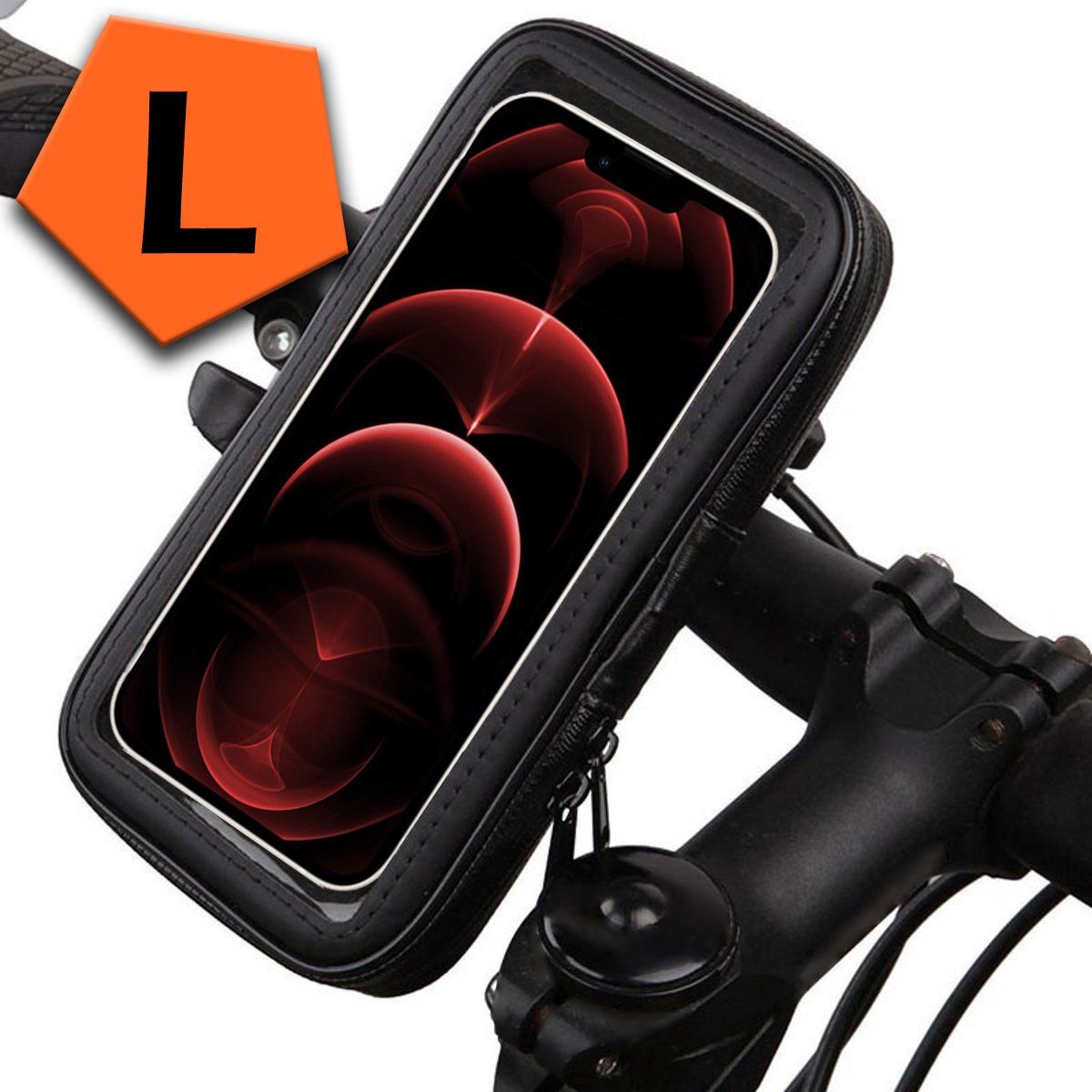 Nomfy Universele Telefoonhouder Fiets Waterdicht - Telefoon Houder Fiets Accessoires 360 Graden - Scooter Telefoonhouder - Large