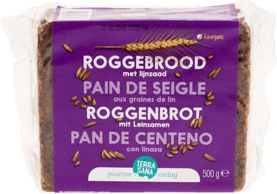 Terrasana Roggebrood Lijnzaad 500g