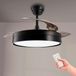 M mimotec - Black Loki LM8825 led-plafondventilator, instelbare kleurtemperatuur, zomer-/winterfunctie, 6 snelheden