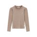 Le Chic longsleeve - zand Beige Meisjes Viscose Ronde hals Effen - maat 104