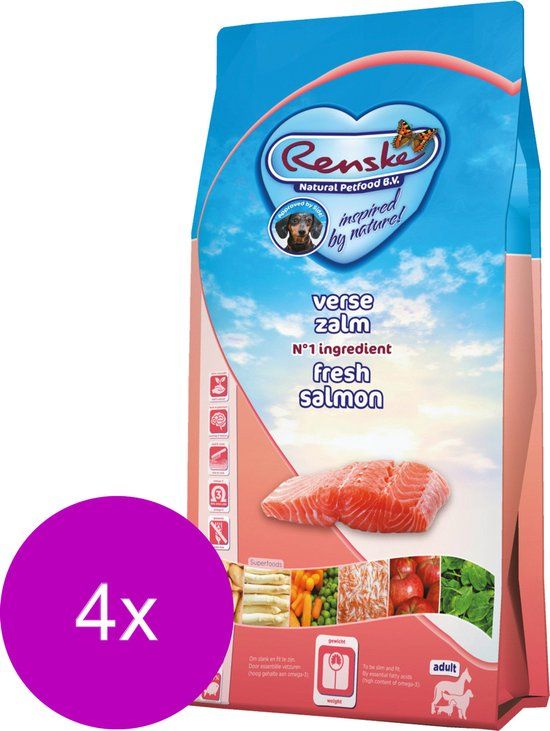 Renske Super Premium Adult Zalm Graanvrij 2 kg - 4 stuks