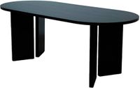 Lizzely Garden & Living Eettafel Japandi ovaal 200cm zwart melamine Hano